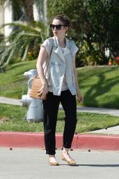 Lily Collins Casual Style - Out in Beverly Hills, March 2015