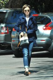 Lily Collins in Jeans - Out in West Hollywood, March 2015
