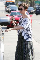 Lily Collins - Shopping in West Hollywood, March 2015