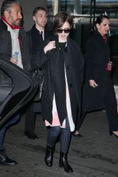 Lily Collins Street Style - Charles de Gaulle Airport in Paris, March 2015