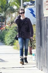 Lily Collins Street Style - Out in West Hollywood, March 2015