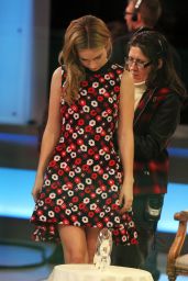 Lily James at Good Morning America in New York City, March 2015