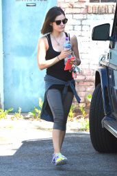Lucy Hale - Leaving Gym in Los Angeles, March 2015