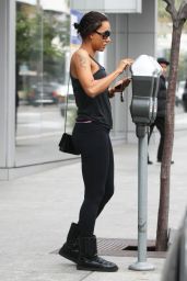 Melanie Brown - Going to a gym in Los Angeles, February 2015