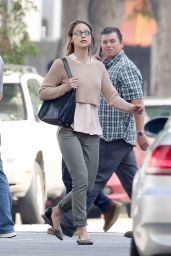 Melissa Benoist - On the Set of Supergirl in Los Angeles, March 2015