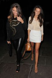 Michelle Keegan in Mini Skirt at Sheesh Restaurant in Chigwell, March 2015