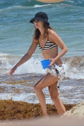 Michelle Monaghan on the Beach in Tulum, Mexico - March 2015