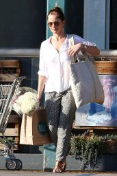 Minka Kelly Street Style - Grocery Shopping in West Hollywood, March 2015