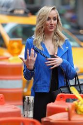 Nastia Liukin - Filming at Times Square in New York City, March 2015