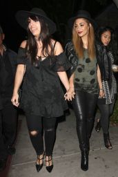 Nicole Scherzinger in Leather Pants - Leaving a Party in LA – March 2015