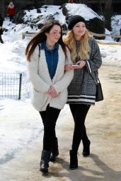 Olivia Holt - Having Fun in the Snow in New York City, March 2015