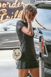 Taylor Swift in Mini Dress - Out for Lunch in Los Angeles, March 2015
