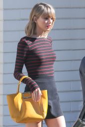 Taylor Swift Leggy in Mini Skirt - Los Angeles, March 2015