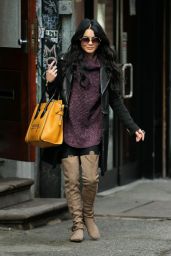 Vanessa Hudgens Casual Style - Leaves Breakfast in New York City, March 2015