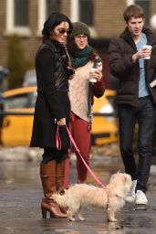 Vanessa Hudgens Style - With Her Dog in NYC, March 2015