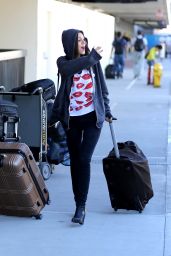 Victoria Justice Chic Street Style - at LAX Airport, March 2015