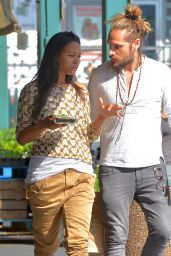 Zoe Saldana and Marco Perego - Leaving Whole Foods in Los Angeles, March 2015