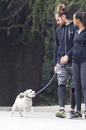 Zoe Saldana Hiking With Her Husband in Beverly Hills, March 2015