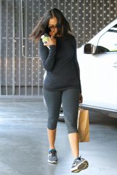 Zoe Saldana in Leggings - Out in Hollywood, March 2015