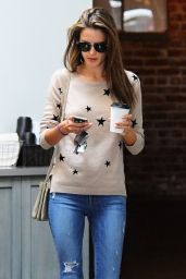 Alessandra Ambrosio - Out for Coffee in Brentwood, April 2015