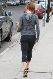 Amy Adams in Leggings - After Workout in Beverly Hills, April 2015