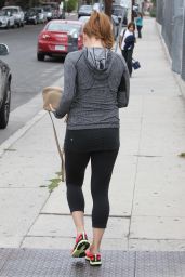 Amy Adams in Leggings - After Workout in Beverly Hills, April 2015