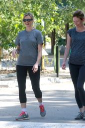 Amy Smart in Leggings at TreePeople in Beverly Hills, April 2015