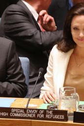 Angelina Jolie - Speaks Onstage During the Women in The World Summit Held in New York