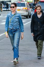 Anne Hathaway in Jeans - Out in New York City, April 2015