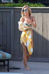 Audrina Patridge in a Bikini - Poolside in Los Angeles, April 2015