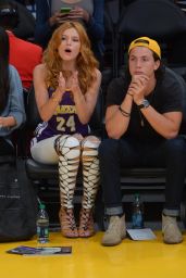 Bella Thorne With Boyfriend - Lakers Game at Staples Center, April 2015