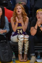 Bella Thorne With Boyfriend - Lakers Game at Staples Center, April 2015
