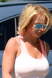 Britney Spears in Shorts - Out in Los Angeles, April 2015