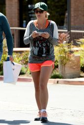 Britney Spears in Sport Shorts - Out in Thousand Oaks, April 2015