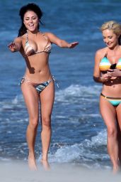 Cassie Scerbo Hot in Bikini - at a Beach in Malibu - April 2015