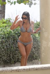 Claudia Romani - Taking a Shower in a Bikini in Miami, April 2015