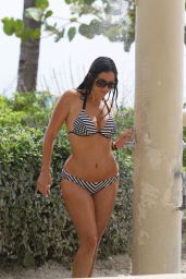 Claudia Romani - Taking a Shower in a Bikini in Miami, April 2015