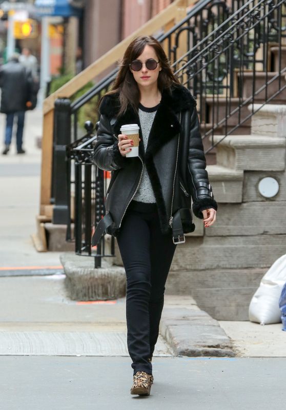 Dakota Johnson Casual Outfit - New York City, April 2015