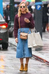 Diane Kruger Street Style - Out Shopping in New York, April 2015