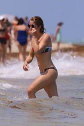 Emily Bett Rickards Bikini Candids - at a Beach in Miami, April 2015