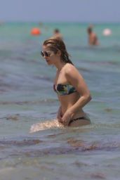 Emily Bett Rickards Bikini Candids - at a Beach in Miami, April 2015