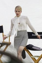 Emma Roberts - Behind the Scenes at Scream Queens - New Orleans, March 2015