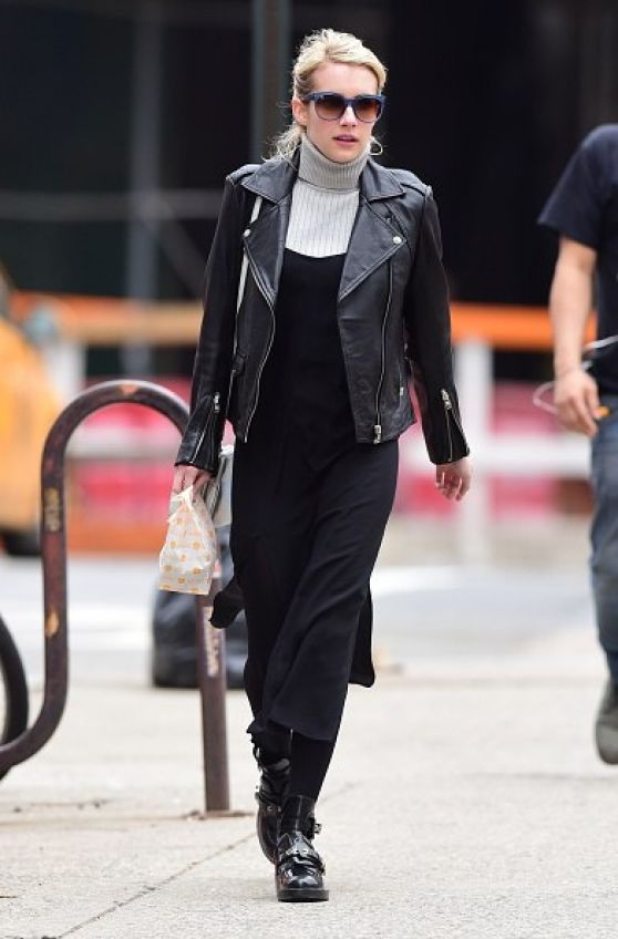 Emma Roberts Casual Style - Leaving a Bakery in SoHo, New York City ...