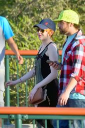 Emma Stone at Disneyland in Anaheim, April 2015
