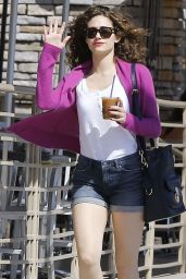 Emmy Rossum Leggy in Shorts - Out in Beverly Hills, March 2015