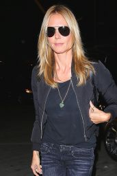 Heidi Klum Casual Style - Departing on a Flight at LAX Airport, April 2015