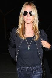 Heidi Klum Casual Style - Departing on a Flight at LAX Airport, April 2015