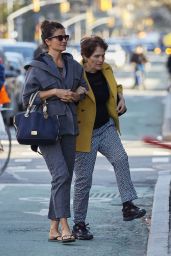 Helena Christensen With Her Mother - Out in West Village, April 2015