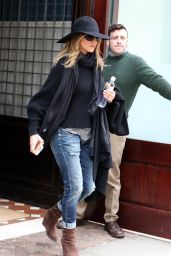 Jennifer Aniston in Jeans - Out in NYC, April 2015