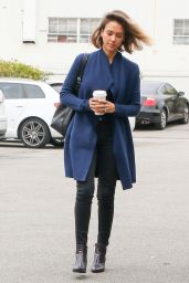 Jessica Alba - Going to Her Company in Santa Monica, April 2015